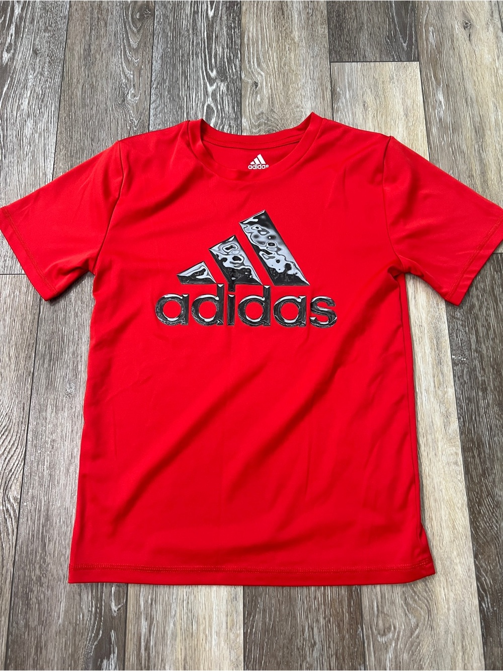 Adidas red active tee